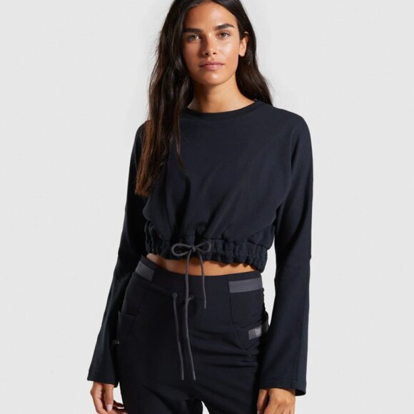 Gymshark Box Utility Cropped Sweater Pullover size Small - Picture 2 of 10